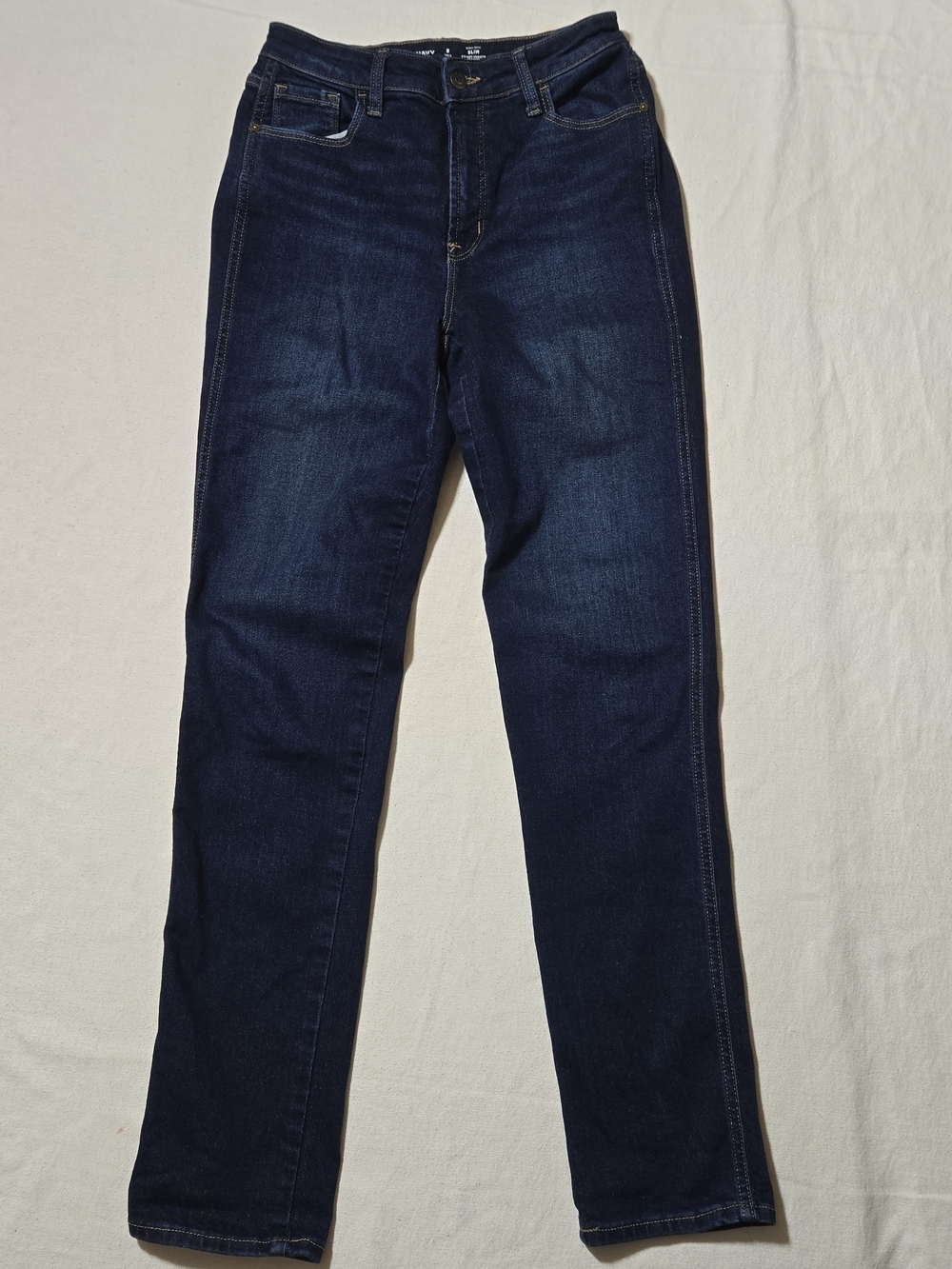 Old Navy High Rise Slim 8 Tall Dark Wash Jeans